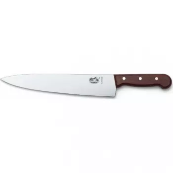 Cuțit de bucătar Victorinox Wood 22 cm, lamă din oțel inoxidabil, mâner din lemn, maro (5.2000.22G)