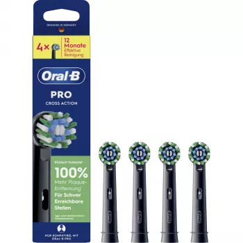 Oral-B Pro CrossAction Capete de periuță de rezervă negru 4 bucăți (015431)