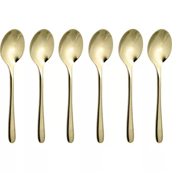 Set de 6 lingurițe de espresso Sambonet Taste PVD auriu