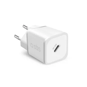 Încărcător de călătorie SBS PD 20W USB-C GaN alb (TETRGAN1C20W)
