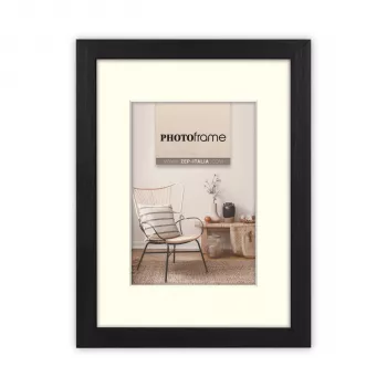 Ramă foto din lemn ZEP Malmo negru 20x30/30x40 cm cu passe-partout V4534B