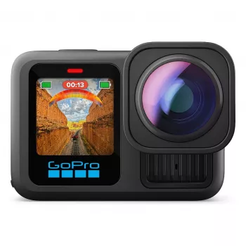 Cameră de acțiune GoPro HERO13 Black Ultra Wide Edition 4K, 5.3K, 2.7K, touchscreen, Ultra HD, impermeabilă, GPS, rezistentă la praf, Bluetooth, Wi-Fi, slow motion, Full HD (CHDRB-133-RW)