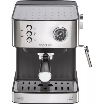 Espressor Cecotec Power Espresso 20 Matic Professionale, 20 bar, 850 W, 1,5 L, negru/argintiu