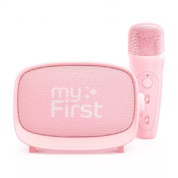 Set karaoke wireless myFirst Voice 2 - Microfon și difuzor cu efecte de modificare a vocii, Roz