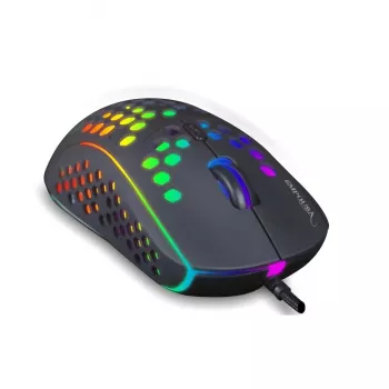 Mouse gaming optic cu fir ambidextru INCA IMG-346 6400 DPI RGB 7 butoane negru