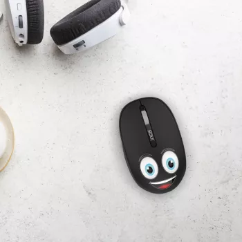 Mouse wireless INCA 1200 DPI / 3 butoane / 2,4 GHz USB-A WEENY Emoji negru (IWM-245RS)