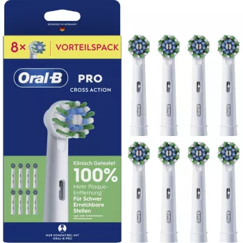 Capete de periuță de rezervă Braun Oral-B Pro CrossAction, set de 8, 994040