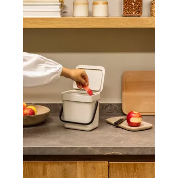 Coș de gunoi Brabantia Sort & Go, Soft Beige, 3 L (251689)