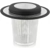 Filtru universal de ceai Bredemeijer cu capac de stivuire, mic 1491 - oțel inoxidabil, negru, plasă fină