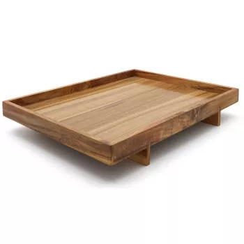Tavă de servire Bredemeijer Wazuka din acacia, 400x300x62mm