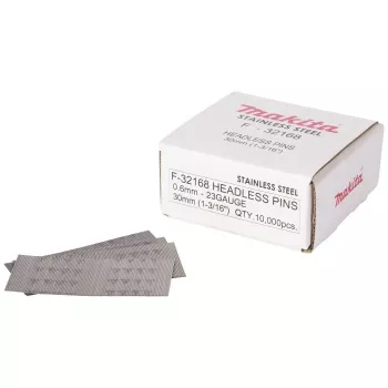Cuie din oțel inoxidabil Makita F-32168 0,6 x 30 mm, 10000 buc., 23 Gauge, fără cap