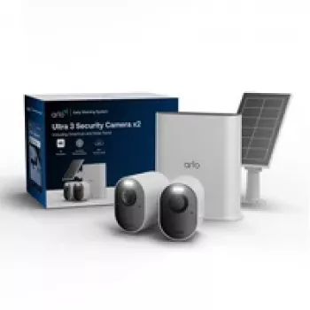 Cameră de securitate ARLO Ultra 3 kit cu 2 camere + panou solar