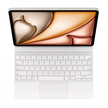 Tastatură Apple Magic Keyboard pentru Apple iPad Air 13 (M2/M3), albă, Smart Connector, layout elvețian