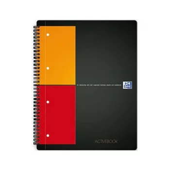 Caiet ELBA Activebook A4 cu pătrățele negru 80 file