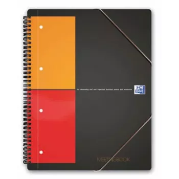 Caiet organizator ELBA - 80 file - negru - A4 - legare spirală - 245 mm - 310 mm