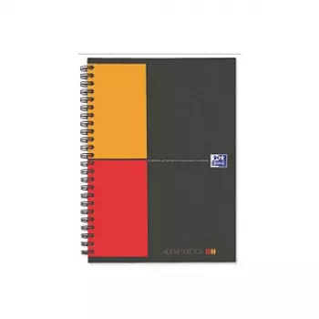 Caiet Oxford Touch A5 cu linii 80 file gri portocaliu roșu