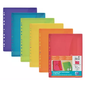 Oxford 6 Document Wallets DIN A4 Assorted Anti-Glare 0.20 mm