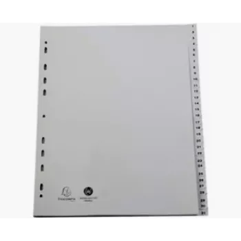 Separatoare de dosar Exacompta 2931E A4 Maxi 1-31, gri