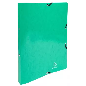 Exacompta Iderama Clasor cu inele A4, 2 inele 15 mm, cu elastic, verde închis (8701596)