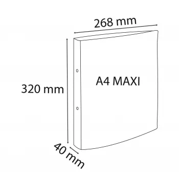 Exacompta Chromaline Pastell Clasor cu inele 2 inele roșu coral 4,0 cm DIN A4