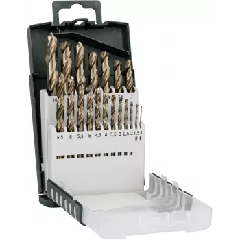 Set de burghie Bosch HSS-Co cobalt 19 piese cutie metalică