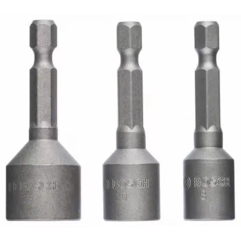 Set de 3 chei tubulare de impact Bosch 50 mm 8 10 13 mm 2608551078