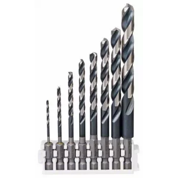 Set de burghie elicoidale HSS Bosch 2608577139 Impact Control 8 piese 2-10 mm