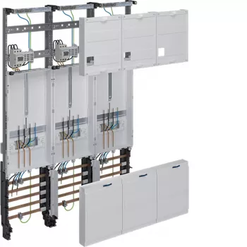 Hager univers Z Câmp de contorizare complet 3 faze 3 câmpuri 1050mm NRW SH MV (ZL33X4T)