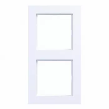 Ramă de acoperire Hager A.1 2 posturi alb luminos mat WAD6200WM