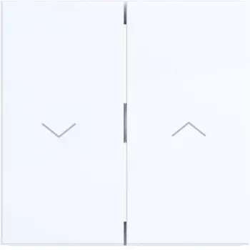 Hager WAW2001WG Capac pentru întrerupător basculant 2 module alb luminos lucios pentru seria Ax/Cx