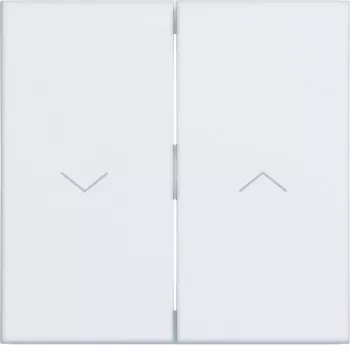 Capac întrerupător basculant Hager WAW2001WM 2 module, alb pur, mat, pentru seria Ax/Cx
