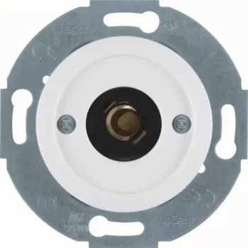 Hager WTE5182WG Buton cu lampă de control E10, piesă centrală 1930/Glas, alb lucios