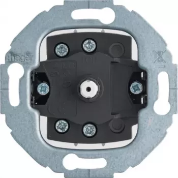 Hager WDE387703 Întrerupător rotativ cruce intermediar îngropat pentru Berker seria 1930 negru