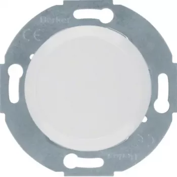 Capac orb Hager WTF1001PW1 cu placă centrală 1930/sticlă alb polar