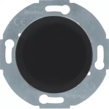 Capac orb Hager WTF1001BG1 cu piesă centrală 1930/sticlă negru