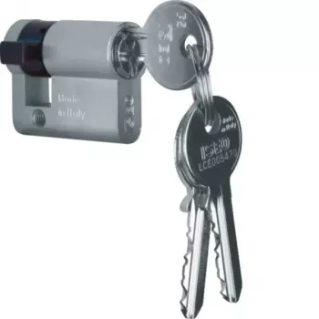 Accesoriu cilindru profil semicilindru Hager WDA7172, 30/10 mm, alamă nichelată, 2 chei