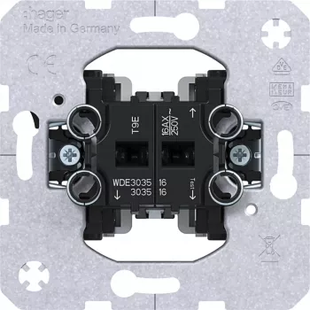 Hager WDE303516 Modul întrerupător de serie îngropat 16 AX întrerupător basculant 2 circuite