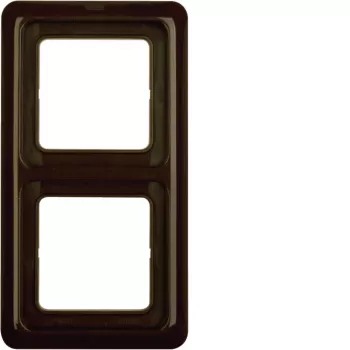 Ramă Hager WWD1200BR 2 module cu garnitură îngropată IP44 maro lucios