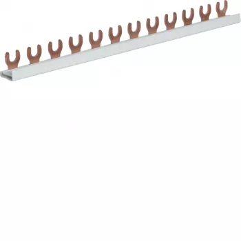 Hager KDN163A bară de faze 1 pol, conexiune furcă 10 mm², 63A, 12 module