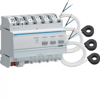Contor de energie trifazat HAGER TE332 KNX cu 3 transformatoare de curent