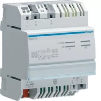 Hager TXA114 senzor de temperatură ambientală KNX -5 până la +45 °C IP20 alb