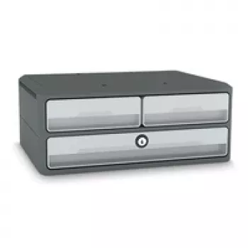Unitate cu sertare cu încuietoare CEP Office Solution MoovUp gri deschis DIN A4 peisaj DIN A5 peisaj cu 3 sertare