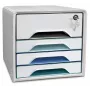 CEP Office Solution Cutie cu sertare Smoove alb cu linii colorate 5 sertare