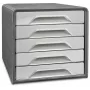 Cutie cu sertare CEP Office Solution Smoove gri deschis cu 5 sertare 1071116361