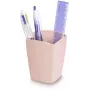 Suport de pixuri CEP Office Solution Mineral cu 2 compartimente roz pudrat dreptunghiular polistiren 74 x 74 x 95 mm