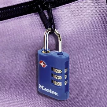 Lacăt cu cifru TSA Master Lock, set de 2, culori asortate