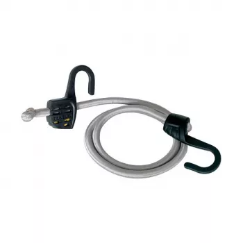 Cordon elastic reglabil cu cârlige Master Lock 3138EURDAT, 15-150 cm, gri