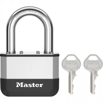Lacăt Master Lock Elite 67 mm din oțel laminat cu etrier 38 mm, cilindru cu 5 pini