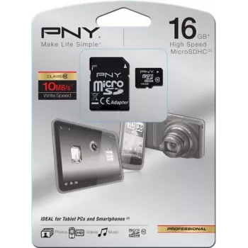 Card MicroSDHC PNY Technologies HP High Performance 16 GB Class 10 U1 cu adaptor SD