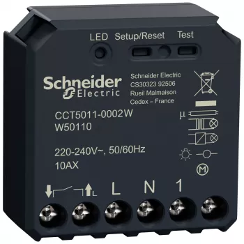 Schneider Electric Wiser CCT5011-0002W Actuator de comutare, 1 circuit, montaj îngropat